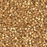 11C-191F:  11/0 Cut Matte 24kt Gold Plated Miyuki Seed Bead 