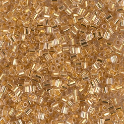 11C-195:  11/0 Cut 24kt Gold Lined Crystal Miyuki Seed Bead 