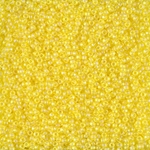 15-136FR:  15/0 Matte Transparent Yellow AB Miyuki Seed Bead 