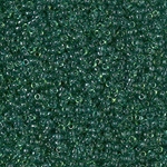 15-1408:  15/0 Dyed Transparent Faye Green  Miyuki Seed Bead 