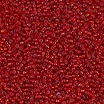 15-1419:  15/0 Dyed Silverlined Red  Miyuki Seed Bead 