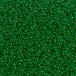 15-146F:  15/0 Matte Transparent Green  Miyuki Seed Bead 