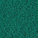 15-147F:  15/0 Matte Transparent Emerald Miyuki Seed Bead 
