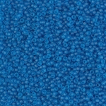15-149F:  15/0 Matte Transparent Capri Blue Miyuki Seed Bead 