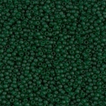 15-156F:  15/0 Matte Transparent Dark Emerald Miyuki Seed Bead 