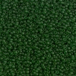 15-1611:  15/0 Dyed Semi-Frosted Transparent Olive Miyuki Seed Bead 