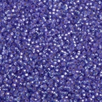 15-1654:  15/0 Dyed Semi-Frosted Silverlined Purple  Miyuki Seed Bead 