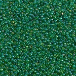 15-179:  15/0 Transparent Green AB Miyuki Seed Bead 
