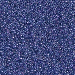 15-1827:  15/0 Sparkling Purple Lined Aqua Luster Miyuki Seed Bead 