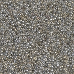 15-1881:  15/0 Transparent Silver Gray Gold Luster  Miyuki Seed Bead 