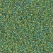 15-341:  15/0 Green Lined Chartreuse AB Miyuki Seed Bead - 15-341*