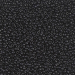 15-401SF:  15/0 Semi-Frosted Black Miyuki Seed Bead 