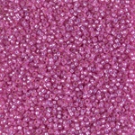 15-4238:  15/0 Duracoat Silverlined Dyed Paris Pink Miyuki Seed Bead 