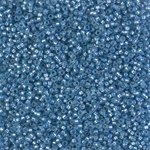 15-4242:  15/0 Duracoat Silverlined Dyed Aqua Miyuki Seed Bead 