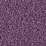 15-4248:  15/0 Duracoat Silverlined Dyed Dark Lilac Miyuki Seed Bead 