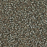 15-4274:  15/0 Duracoat Silverlined Dyed Dark Sea Foam Miyuki Seed Bead 