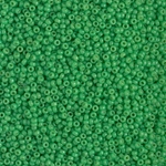 15-4476:  15/0 Duracoat Dyed Opaque Fiji Green Miyuki Seed Bead 
