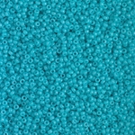 15-4480:  15/0 Duracoat Dyed Opaque Underwater Blue Miyuki Seed Bead 