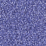 15-649:  15/0 Dyed Violet Silverlined Alabaster Miyuki Seed Bead 