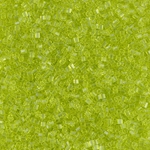 15C-143:  15/0 Cut  Transparent Chartreuse Miyuki Seed Bead 
