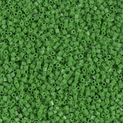 15C-411:  15/0 Cut  Opaque Green Miyuki Seed Bead 