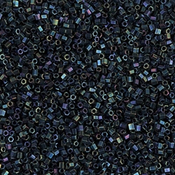 15C-452:  15/0 Cut  Metallic Dark Blue Iris Miyuki Seed Bead 