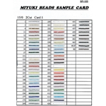 15C-CARD-1:  15/0 Hex Cut Miyuki Seed Beads Sample Card (SP-125) (15C) 