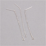191-140:  Ear Threader Sterling Cable Chain (10pc) 