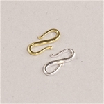 191-306:  Simple S-Clasp (Sterling or Vermeil) 