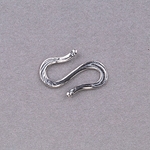 191-308: 19mm Sterling Silver Etched S-Clasp (1 piece) 