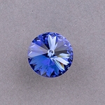 2-1122-025:  14mm Sapphire Foil Rivoli  |  1 pc 