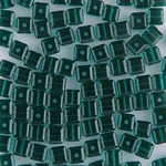 282-140-EM:  4mm Emerald Swarovski Crystal Cube (12 pcs) 