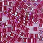 282-140-FUCHAB:  4mm Fuchsia AB Swarovski Crystal Cube (12 pcs) 