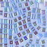 282-140-LSAB:  5601 4mm Lt Sapphire AB Swarovski Crystal Cube (12 pcs) 