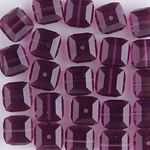 282-180-AM:  8mm Amethyst Swarovski Crystal Cube (12 pcs) 