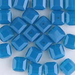 282-180-CAOP:  8mm Caribbean Blue Opal Swarovski Crystal Cube (12 pcs) 