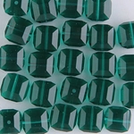 282-180-EM:  8mm Emerald Swarovski Crystal Cube (12 pcs) 