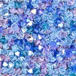 284-MIX-10:  5301 4mm bicone Crystal Aqua Shimmer Mix (70 pcs) 
