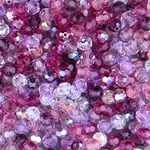 284-RMIX-03:  5000 4mm faceted round Crystal Passionflower Mix (72 pcs) 