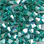 286-081:  5328 6mm bicone  Emerald AB (36 pcs) 