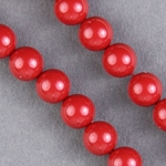 29-0844:  5810 8mm Red Coral Crystal Pearl 