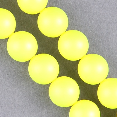 29-1042:  5810 10mm Neon Yellow Crystal Pearl 