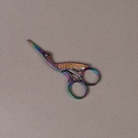 505-017:  Scissor Bird Rainbow Embroidery 4" 