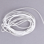 520-EL-W2: 2mm Fabric Covered White Elastic Cord 10ft  