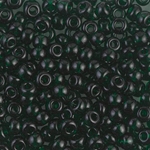 6-156:  6/0 Transparent Dark Emerald Miyuki Seed Bead 