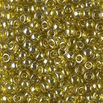 6-1889:  6/0 Transparent Golden Olive Luster  Miyuki Seed Bead 