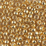 6-191:  6/0 24kt Gold Plated Miyuki Seed Bead 
