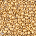 6-191F:  6/0 Matte 24kt Gold Plated Miyuki Seed Bead 