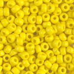 6-404:  6/0 Opaque Yellow Miyuki Seed Bead 
