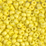 6-404FR:  6/0 Matte Opaque Yellow AB Miyuki Seed Bead 